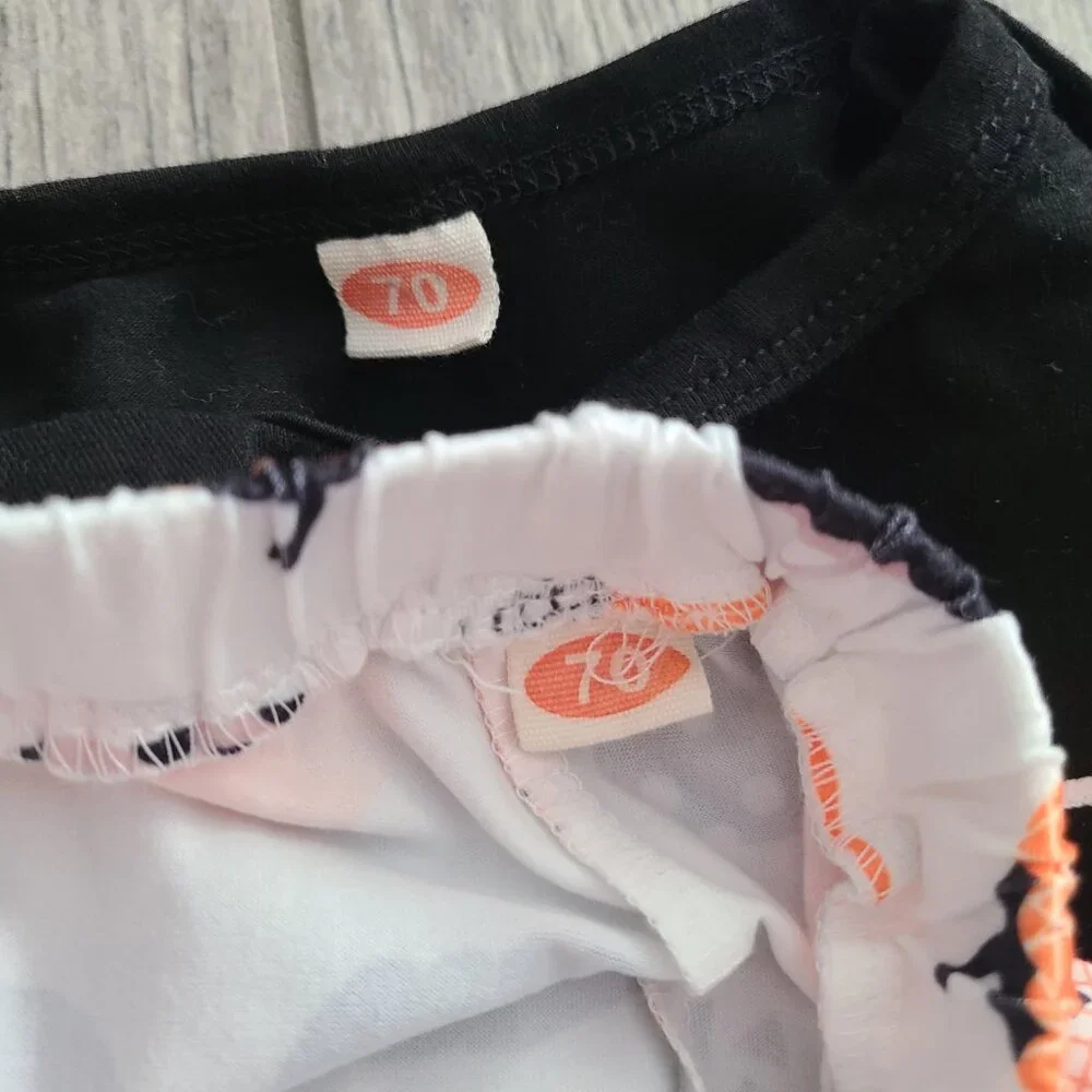 🏷 3/$15 or 5/$20 Baby Girl Pumpkin Outfit – Size 70 (Approx 6–12 Months)